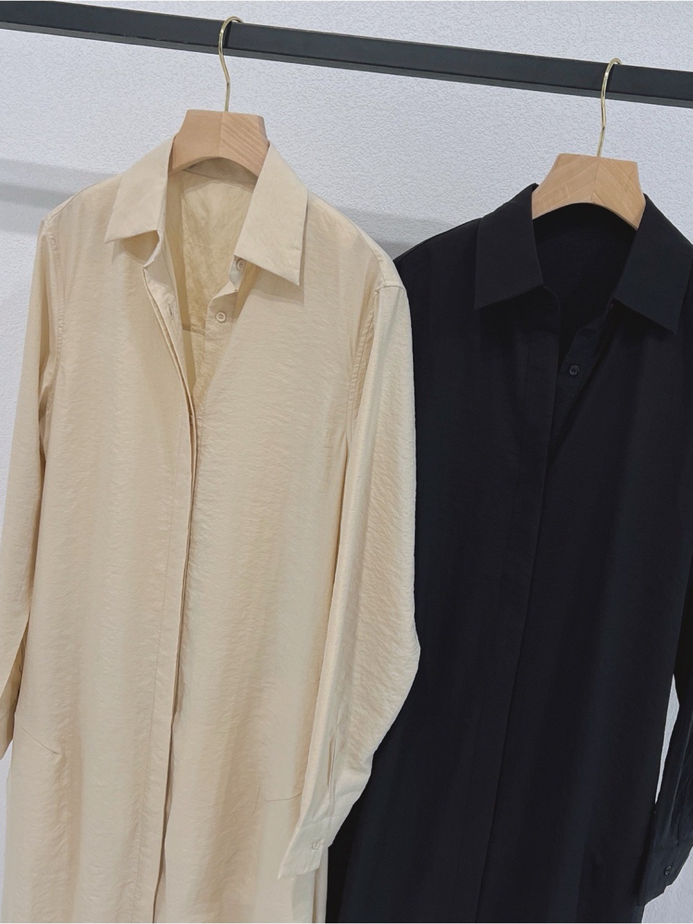 NWOT Toteme Beige Long Shirt Dress with Collar, Size 38 = M - Picture 10 of 10